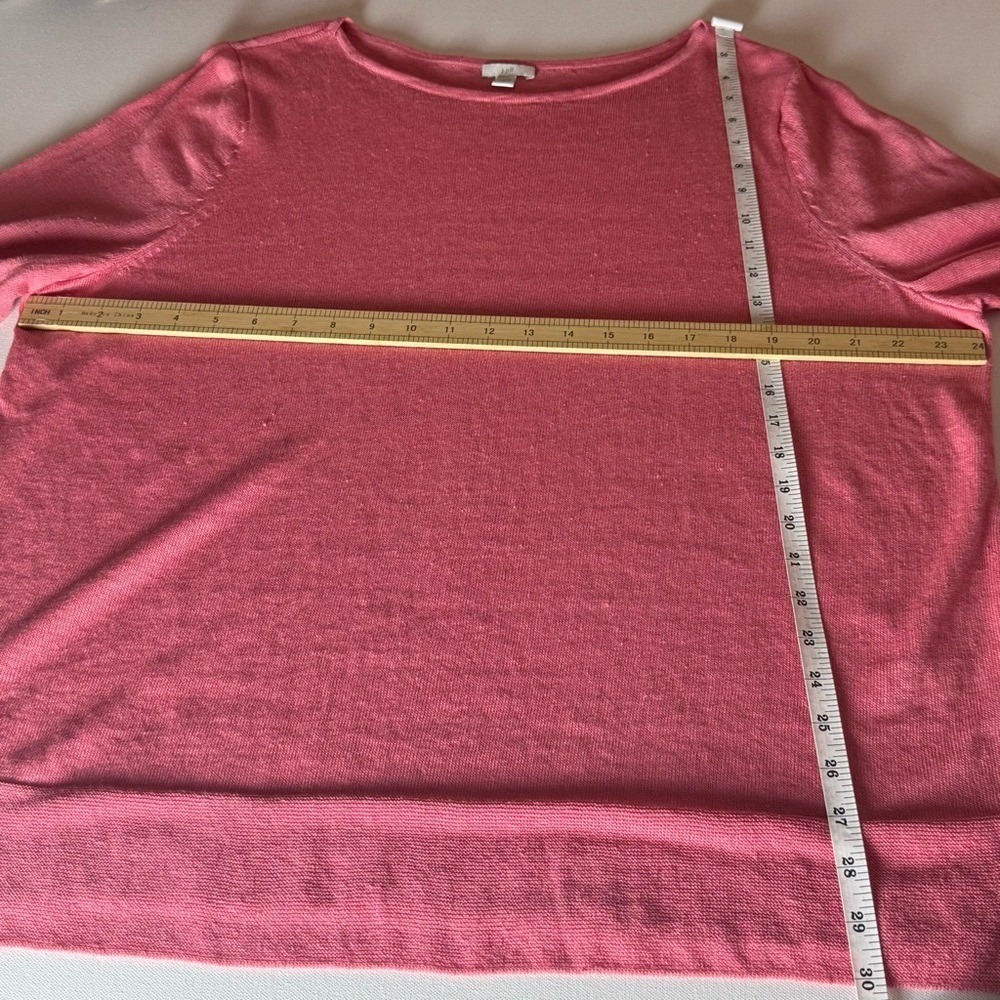 J.Jill Linen-Blend Lightweight Sweater – Pink – Size XL, 3/4 length sleeves - Picture 8 of 10